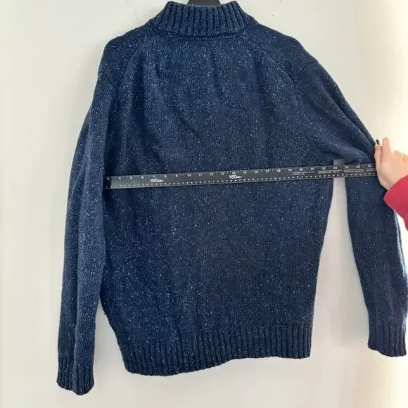 Untuckit Vangone Wool Blend Sweater Mens XL 1/4 Button Lambs Wool Blend - Picture 5 of 10